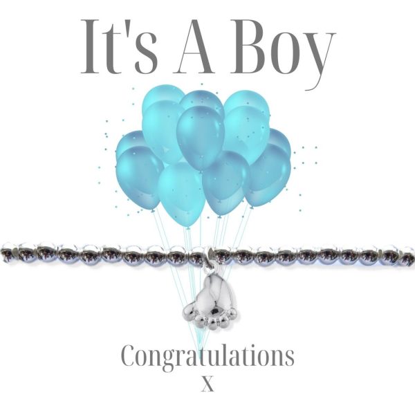 It's A Boy Bracelet - Balloon Gift Card - Image 3