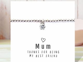 Mum Thanks For Being My Best Friend - Bracelet & Message Card
