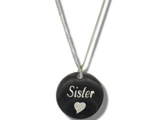 Sister Disc Necklace & Heart Symbol