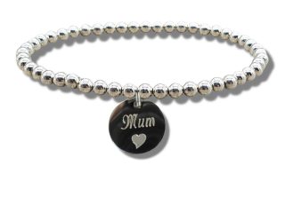 Mum Disc Bracelet & Heart Symbol