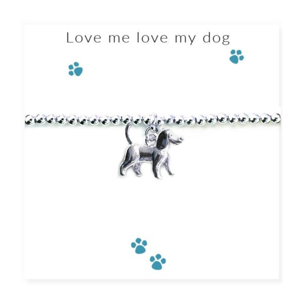 Love Me Love My Dog Bracelet on Message Card - Image 3
