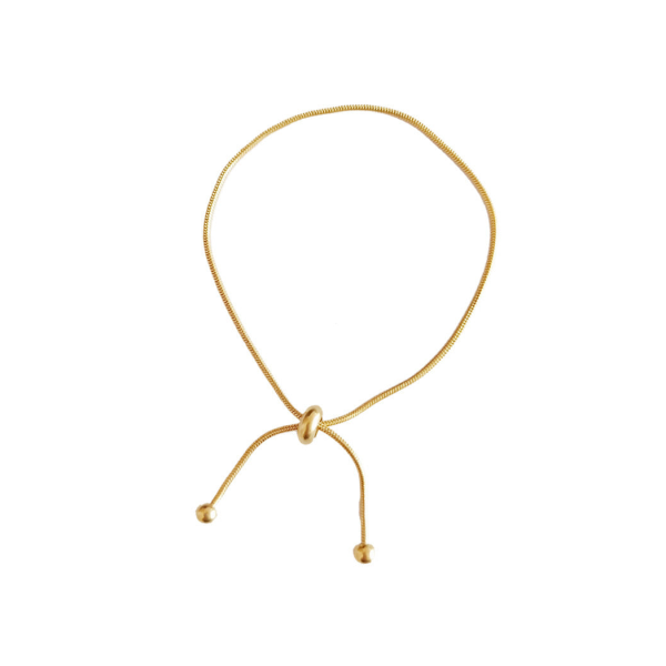 Gold Simple Slider Bracelet - Image 2