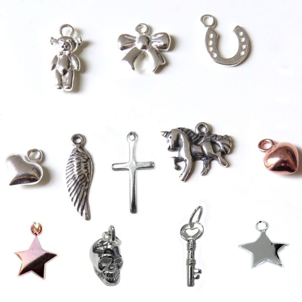 Silver Beaded Mini Charm Bracelet - Image 2