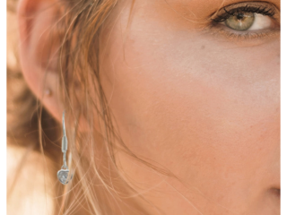 Cubic Zirconia Heart Drop Earrings