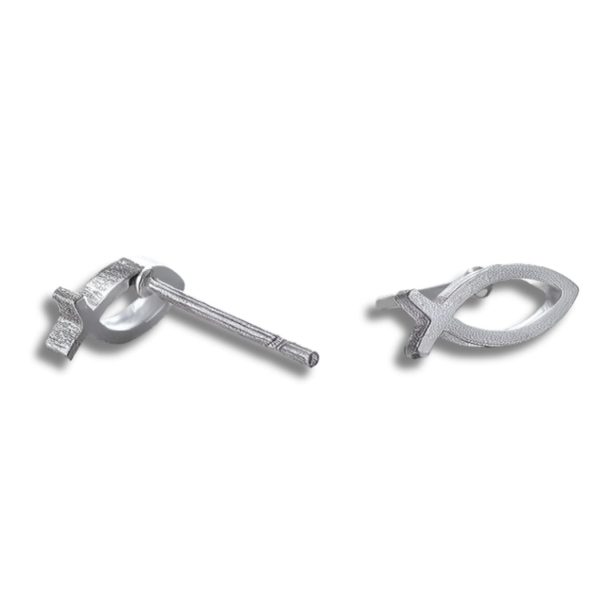 Christian Fish Stud Earrings - Image 2