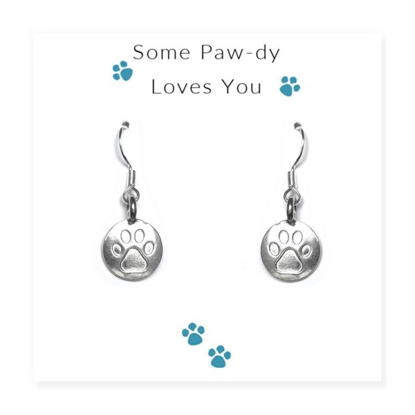 Some Paw-dy Loves You - Earrings on Message Card - Image 3