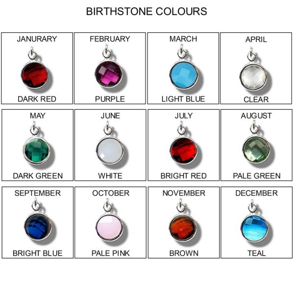 Personalised Birthstone Charm Silver Necklace - Image 3