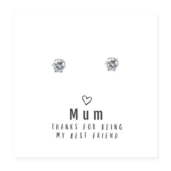Mum Thanks For Being My Best Friend - Earrings & Message Card - Image 3