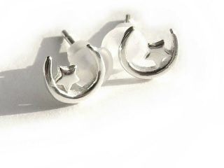Sterling Silver Moon & Star Earrings