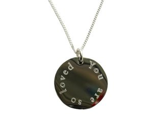 Edge Engraved  Necklace - You are so loved
