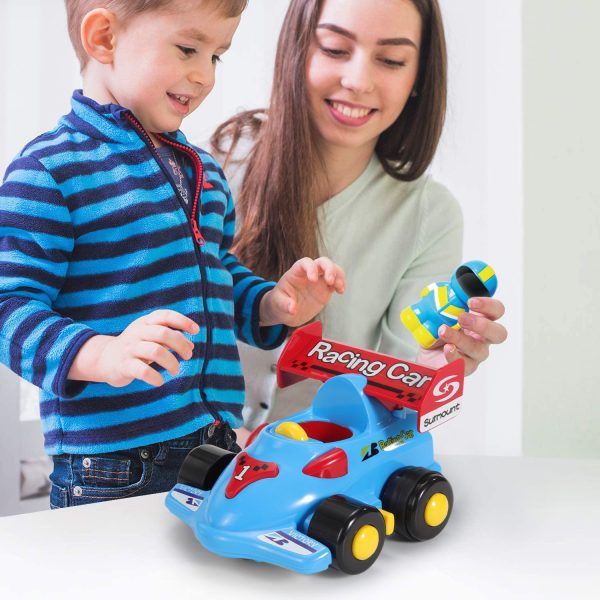 SOKA My First Remote Controlled Racing Car for Toddlers with Sound and Light Toy car Birthday Gift Present for Boys Girls - Blue - Image 6