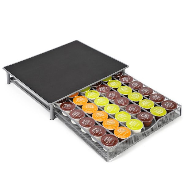 Vinsani 36 Capsules Coffee Pod Storage with Sliding Drawer- Non Slip Surface Stackable Holder Organiser Box for Dolce Gusto Coffee Pods - Image 8
