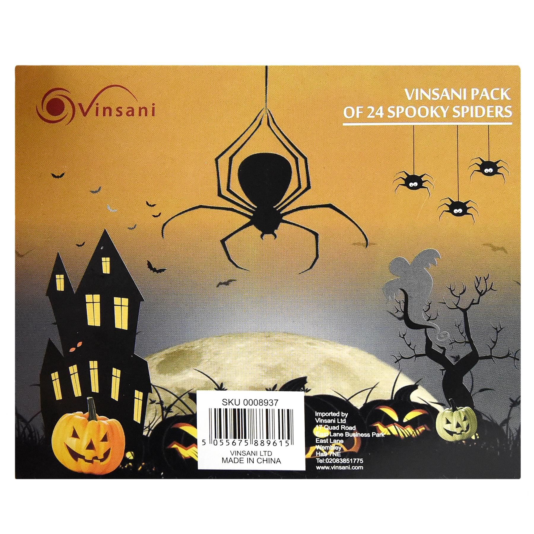 2X VINSANI PACK OF 24 SPOOKY SPIDERS NTT - Image 2