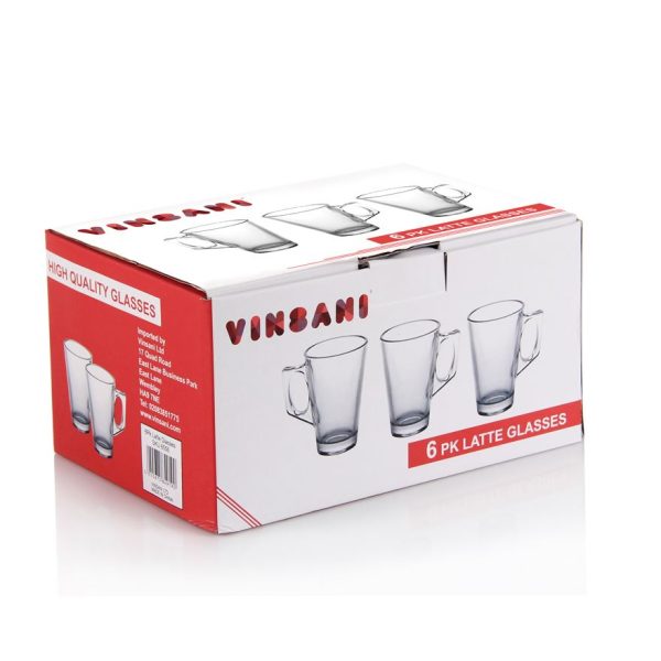 VINSANI LATTE GLASS 6PCS + COFFEE STAND 0006375 - Image 5