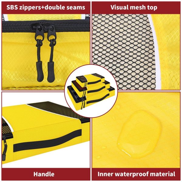 VINSANI 3PK PACKING CUBES YLW 0006426 - Image 2
