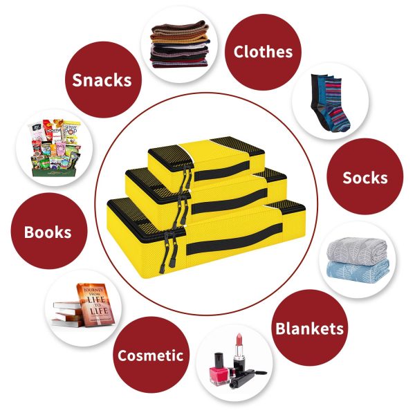 VINSANI 3PK PACKING CUBES YLW 0006426 - Image 3