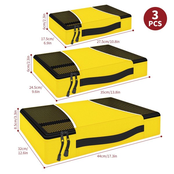 VINSANI 3PK PACKING CUBES YLW 0006426 - Image 6