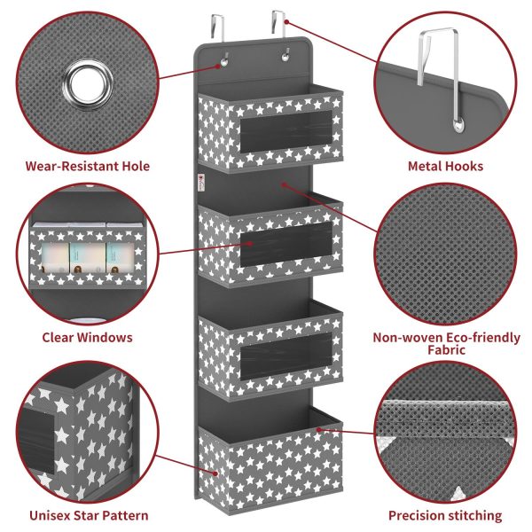 VINSANI 4TIER DGREY HANGING ORGANISER 1010281 - Image 2