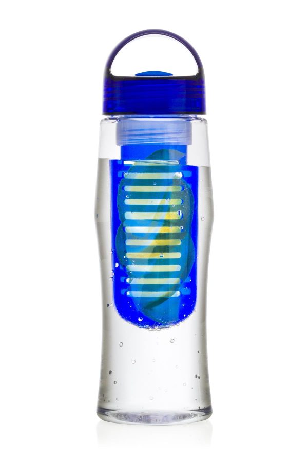 PACK OF 2 Fruit Fuzer Water Bottle Fruit  Infusion Infuser Aqua Hydration - Blueâ€¦