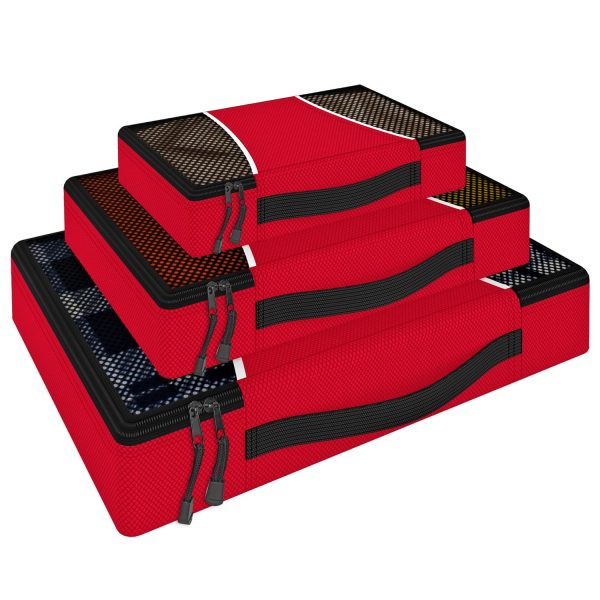 VINSANI 3PK PACKING CUBES RED 0006425
