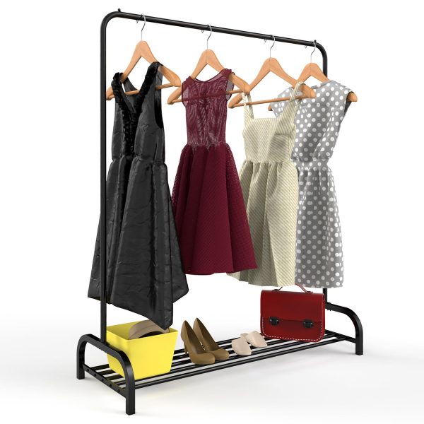 VINSANI BLACK CLOTHES RAIL AND SHOE RACK 0009555 x 2 - Image 3