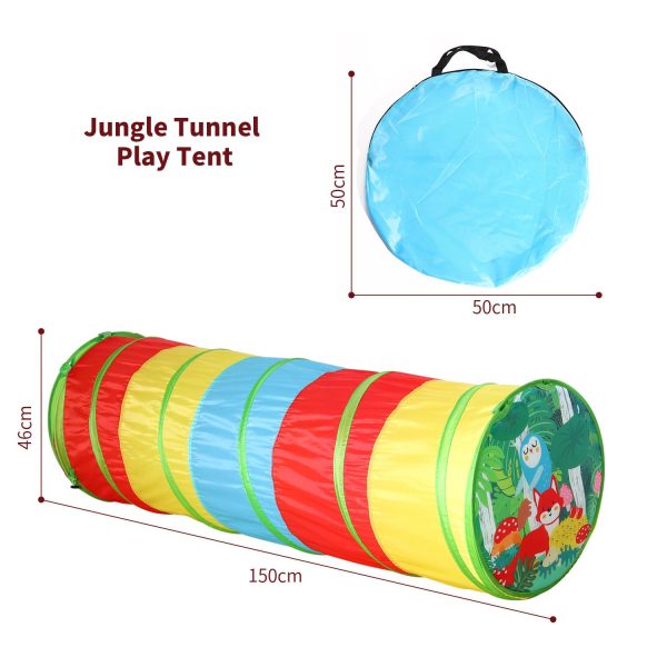 SOKA Play Tunnel Multicoloured Pop Up Jungle Indoor or Outdoor Garden Play Tents for Kids Childrens - Image 3