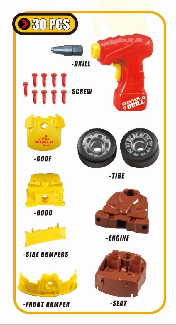 SOKA 30PC TAKE-A-PART CAR 0007619 x 2 - Image 6