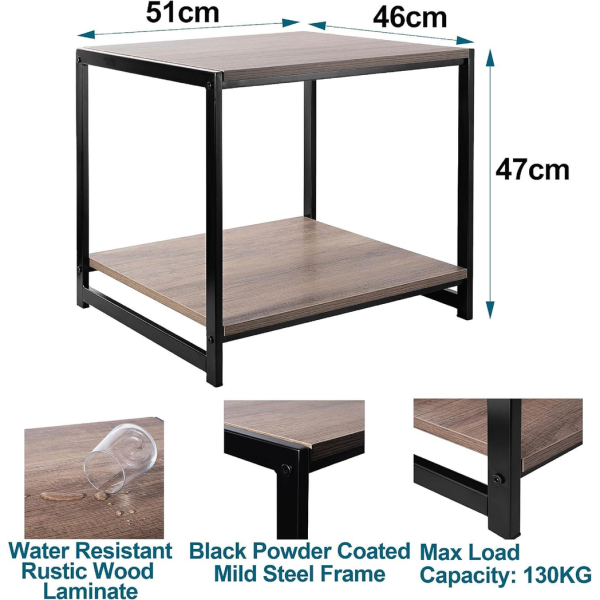 Coffee Table Black Powder Coated - Image 3