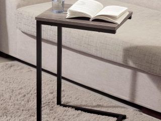 C Shaped Side Table Black Powder Coating