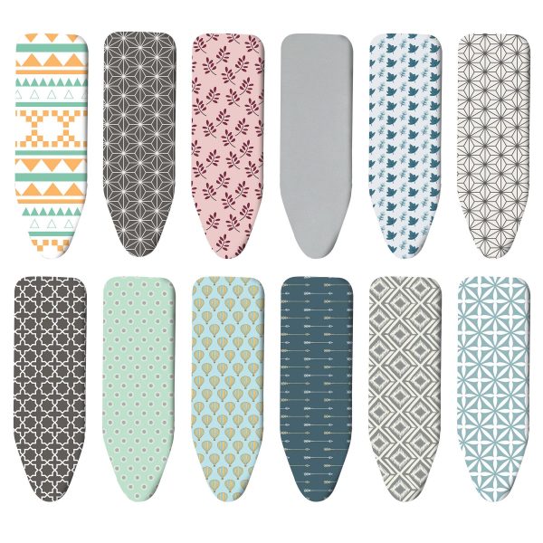 Vinsani Modern Ironing Board Cover Multi Fit New Foam Back padding 100% Cotton Easy Fit, 140 x 52 cm, Made in EU (Iron Board not included)