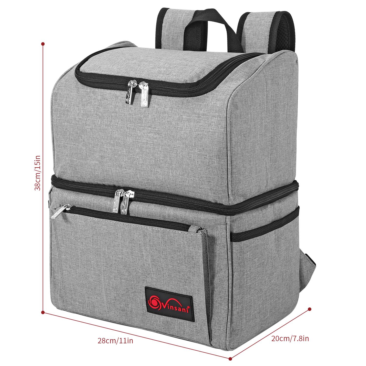 VINSANI 18L GREY BACKPACK COOLER BAG 1010123 - Image 4
