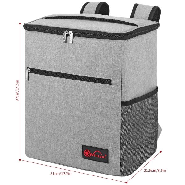 VINSANI 24L GREY BACKPACK COOLER BAG 1010124 - Image 4