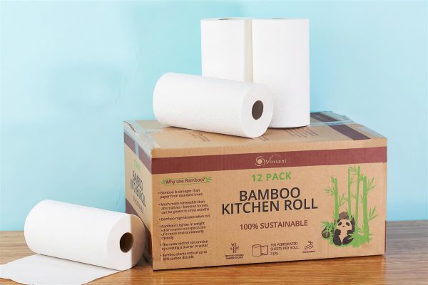 VINSANI BAMBOO KITCHEN ROLL - 12 PACK - Image 3
