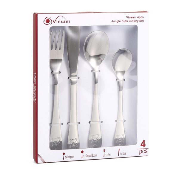 Vinsani 4pcs Jungle Kids Cutlery Set 0010002 - Image 8
