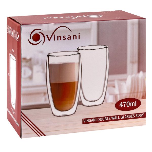 VINSANI DOUBLE WALL GLASSES EDGY 1010067 - Image 6