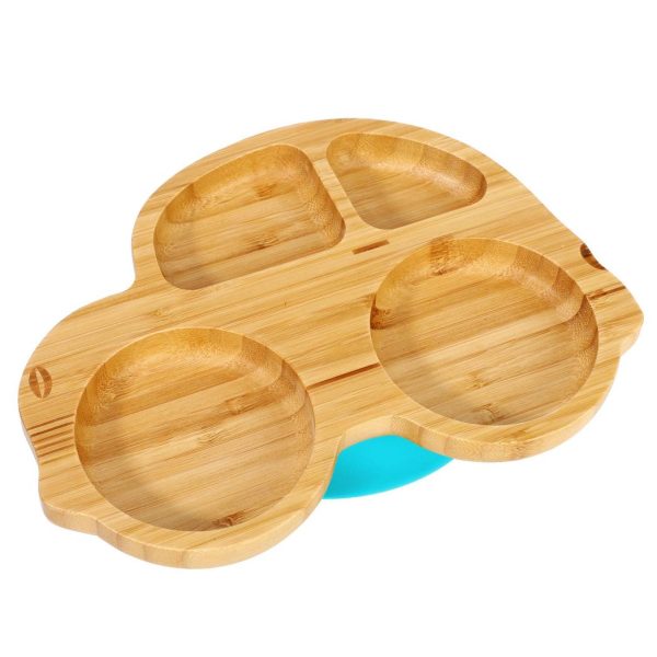 VINSANI BAMBOO CAR PLATE,BOWL & SPOON SET BLUE 1010211 - Image 3
