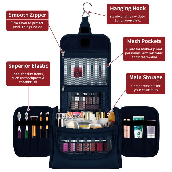 VINSANI TOILETRY BAG NAVY 1010179 - Image 3
