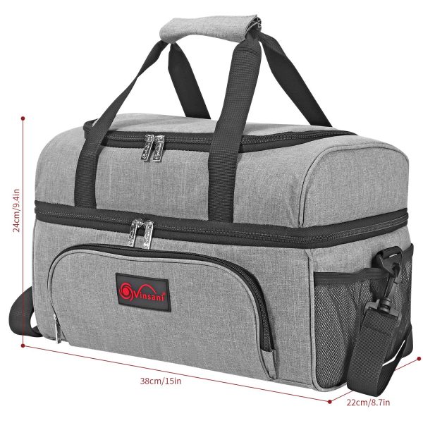 VINSANI 20L GREY CURVE COOLER BAG 1010120 - Image 7