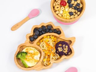 VINSANI BAMBOO DINOSAUR PLATE,BOWL & SPOON SET PINK 1010203