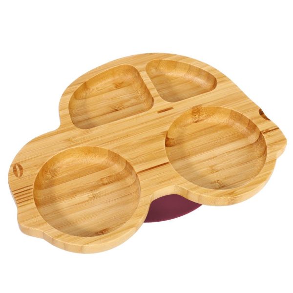 VINSANI BAMBOO CAR PLATE,BOWL & SPOON SET RED 1010212 - Image 4