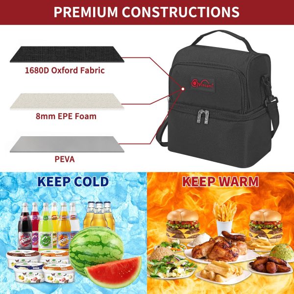 VINSANI 7L DUAL COMP LUNCH BACK W/ICE PACK 1010117 - Image 6