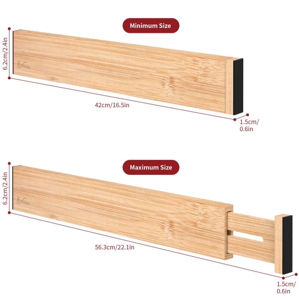 VINSANI BAMBOO DRAWER DIVIDERS 1010199 - Image 6