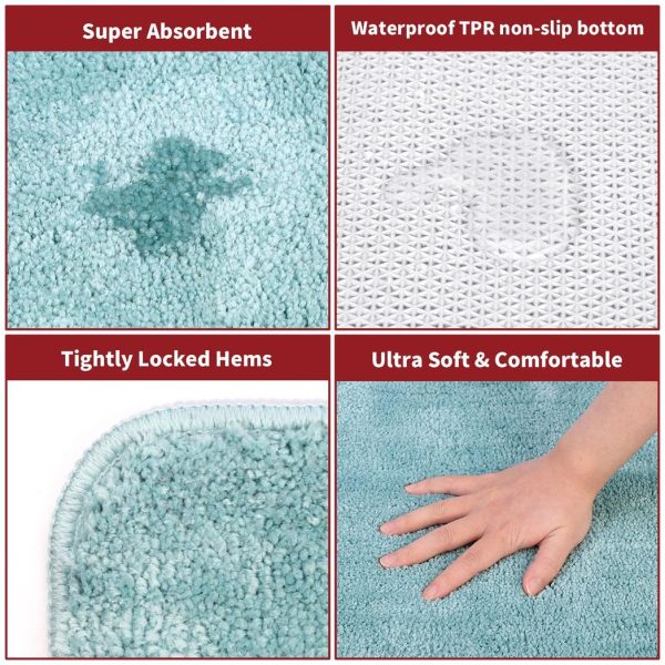 VINSANI BATH MAT 60X90cm L.BLUE 1010164 - Image 5