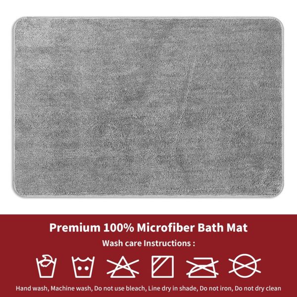 VINSANI BATH MAT 50X80cm L.GREY 1010159 - Image 7