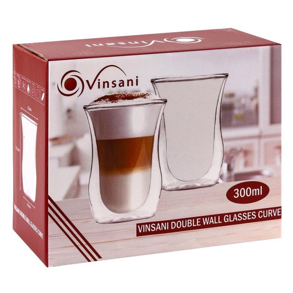 VINSANI DOUBLE WALL GLASSES CURVE 1010066