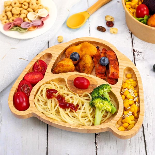 VINSANI BAMBOO DOG PLATE,BOWL & SPOON SET YELLOW 1010220 - Image 6