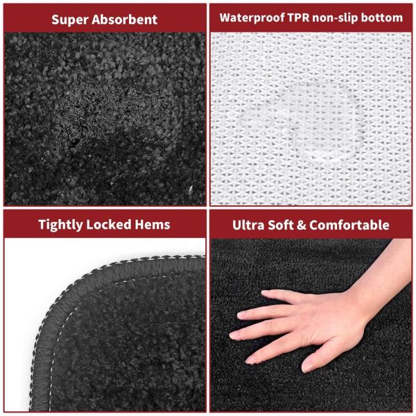 VINSANI BATH MAT 60X90cm D.GREY 1010166 - Image 4