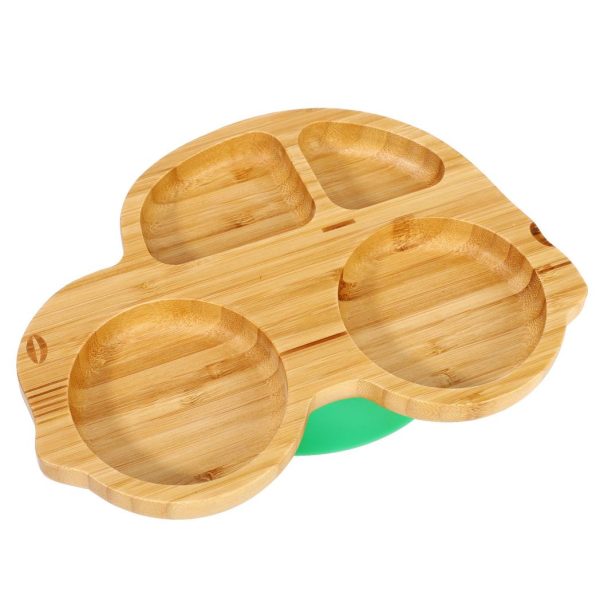 VINSANI BAMBOO CAR PLATE,BOWL & SPOON SET GREEN 1010210 - Image 3