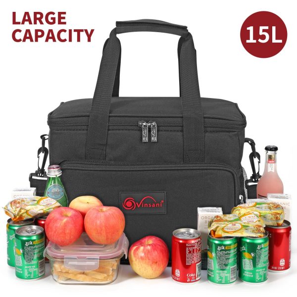 VINSANI 15L BLACK COOLER BAG 1010118 - Image 3
