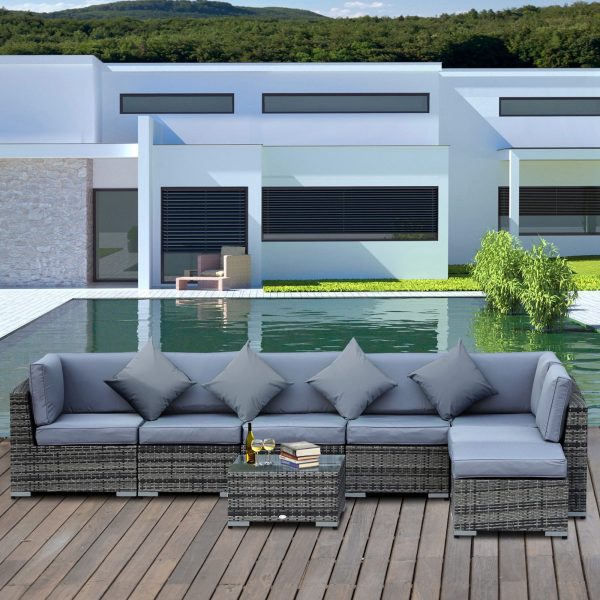 8 Pcs Rattan Sofa Set W/Cushions - Image 3